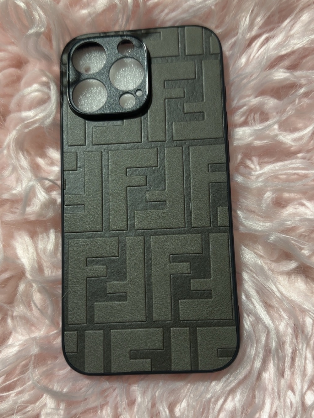 Black Designer-Pattern iPhone 16 ProMax Protective Cover